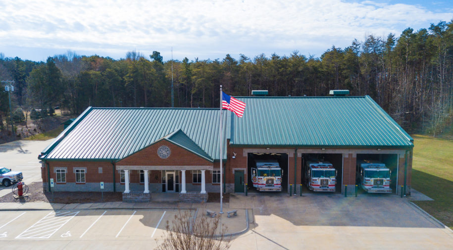 Aerial view of Elon Fire Department Station 18